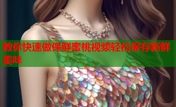 教你快速做保鲜蜜桃视频轻松保存新鲜美味
